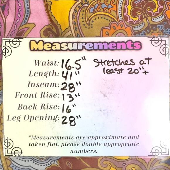 Johnny Was Palazzo Pant Sandalwood Viola Boho Hippie Wide Leg Flare - Picture 10 of 12